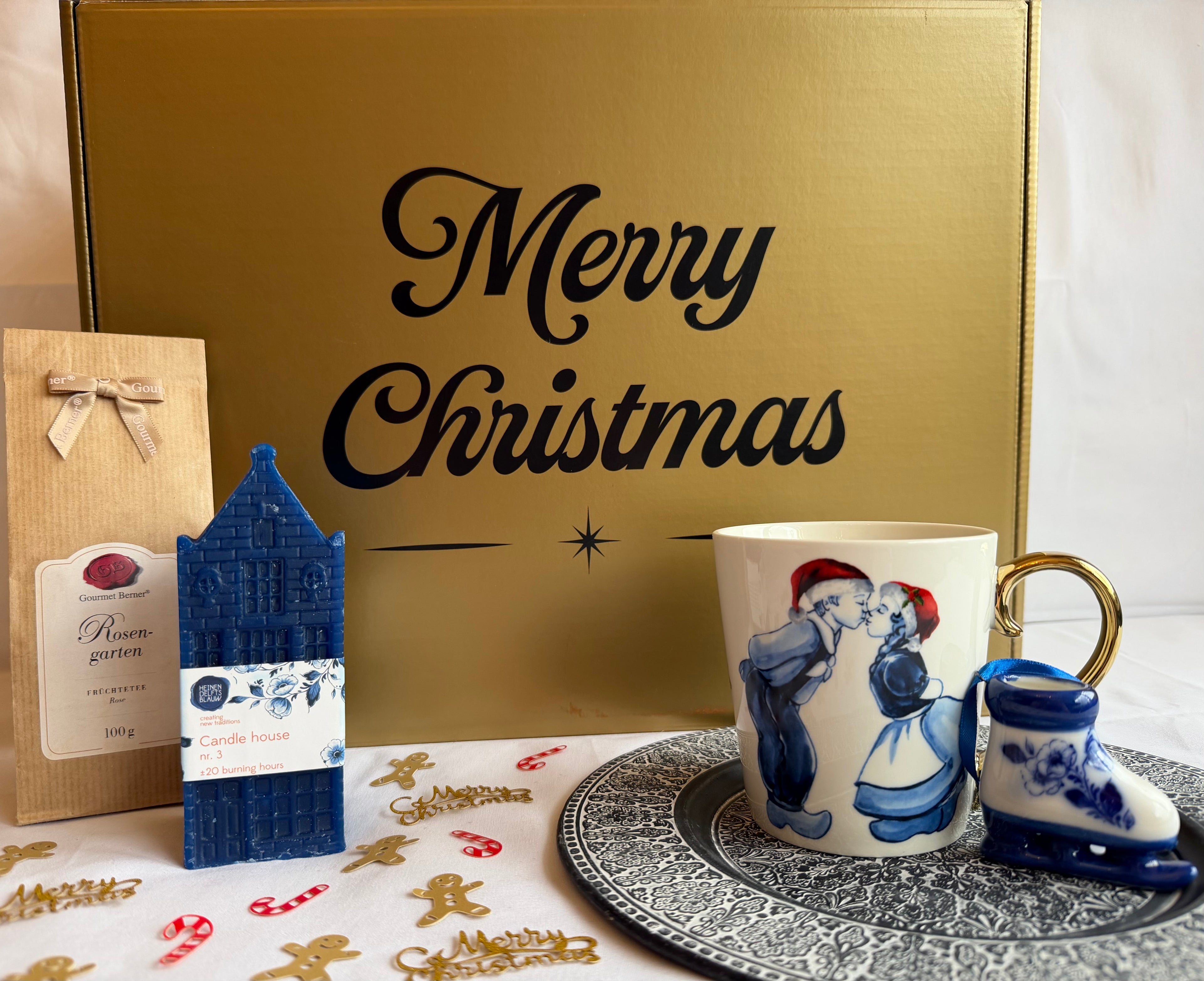 🎄Luxe Hollandse Kerst Cadeauset – Delfts Blauw Edition